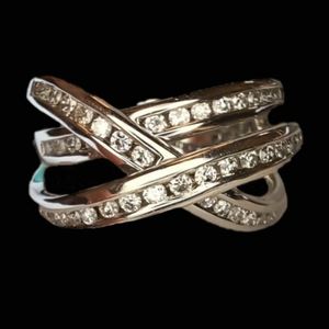 Diamond right hand ring white gold new ring